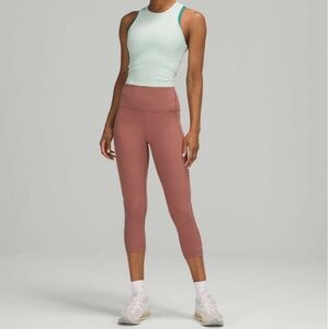 Lululemon Pace Rival High Rise Crop 22” Spiced Chai